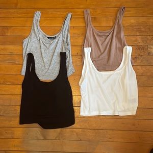 4 pack Shein Cropped Tanktops